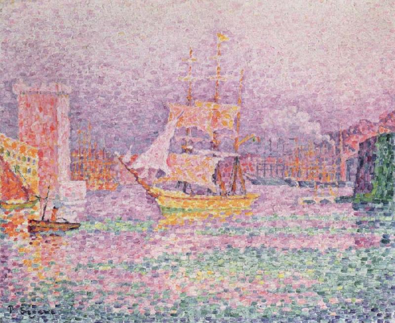 Paul Signac the harbor at marseilles oil painting image